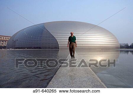 Architect Paul Andreu from France designer of the new opera house near Tian Nen Men square, opening 2008. City of Beijing. China View Large Photo Image Stock Photography - Architect Paul Andreu from France designer of the new opera house near Tian Nen Men square, opening 2008. City of Beijing. China. Fotosearch