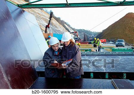 Architects, Formwork troughs viaduct, Works of the new railway platform in the Basque Country, High-speed train? Basque Y? View Large Photo Image Stock Photography - Architects, Formwork troughs viaduct, Works of the new railway platform in the Basque Country, High-speed train? Basque Y?. Fotosearch