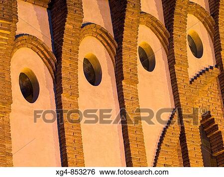 Architectural detail, art nouveau cooperative winery by architect Cesar Martinell, Nulles. Alt Camp, Tarragona province, Catalonia, Spain View Large Photo Image Stock Photograph - Architectural detail, art nouveau cooperative winery by architect Cesar Martinell, Nulles. Alt Camp, Tarragona province, Catalonia, Spain. Fotosearch