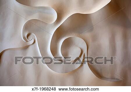 Architectural detail of the ceiling, in Cafe of Casa Mila, La Pedrera, Barcelona, Catalonia, Spain. View Large Photo Image Stock Photo - Architectural detail of the ceiling, in Cafe of Casa Mila, La Pedrera, Barcelona, Catalonia, Spain.. Fotosearch