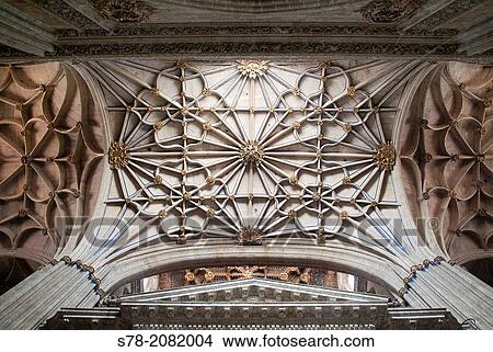 Architectural detail, transept of the New Cathedral (Cathedral of the Asunci? n de la Virgen) built in Late Gothic and Baroque styles (16th-18th century), Salamanca, Castilla-Leon, Spain View Large Photo Image Picture - Architectural detail, transept of the New Cathedral (Cathedral of the Asunci? n de la Virgen) built in Late Gothic and Baroque styles (16th-18th century), Salamanca, Castilla-Leon, Spain. Fotosearch