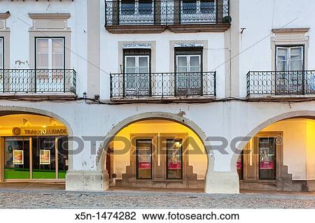 Archs of the Giraldo Square, Evora, Alentejo Portugal, Europe View Large Photo Image Stock Image - Archs of the Giraldo Square, Evora, Alentejo Portugal, Europe. Fotosearch