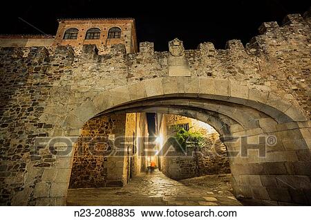 Arco de la Estrella, CBceres, Spain View Large Photo Image Stock Photography - Arco de la Estrella, CBceres, Spain. Fotosearch