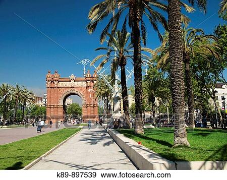 Arco del Triunfo. Barcelona. Spain View Large Photo Image Stock Photo - Arco del Triunfo. Barcelona. Spain. Fotosearch