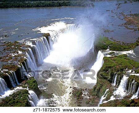 Argentina, Brazil, Iguazu Falls, View Large Photo Image Stock Photography - Argentina, Brazil, Iguazu Falls,. Fotosearch