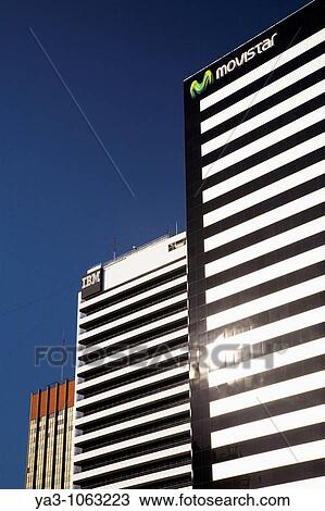 Stock Image - Argentina, Buenos Aires Province, Buenos Aires Skyscrapers in the financial district of the microcentro of Buenos Aires. Fotosearch