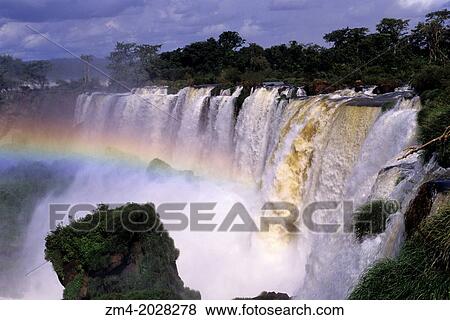 ARGENTINA, IGUASSU FALLS, RAINBOW. View Large Photo Image Stock Photo - ARGENTINA, IGUASSU FALLS, RAINBOW.. Fotosearch