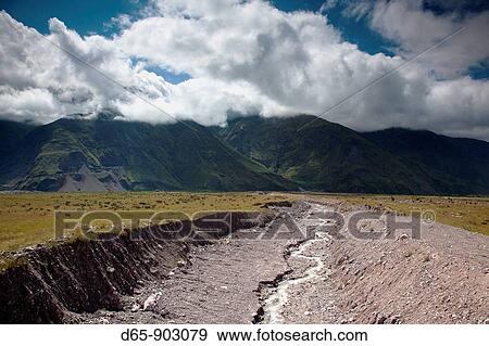 Stock Photo - Argentina, Jujuy Province, Volcan, landscape along RN 9 and Rio Grande river. Fotosearch