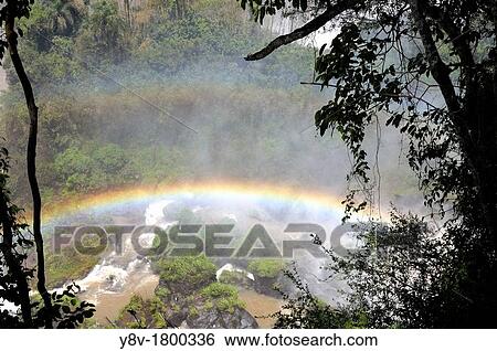 Stock Photograph - Argentina. Misiones. Iguazu Falls, general view. UNESCO World Heritage. Fotosearch