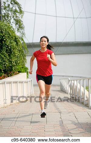 Arlington, Virginia, USA, woman jogging, 23 years old, Asian. View Large Photo Image Stock Image - Arlington, Virginia, USA, woman jogging, 23 years old, Asian.. Fotosearch
