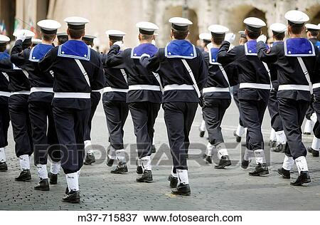 Stock Photo - Army parade, Rome. Lazio, Italy. Fotosearch