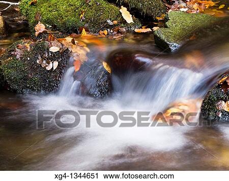Stock Image - Arroyo Valvanera en otoo - Anguiano - Sierra de la Demanda - La Rioja - Espaa. Fotosearch