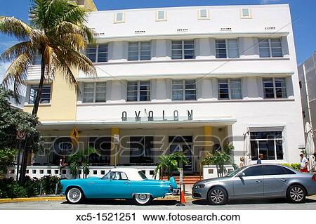 Stock Image - Art-deco district, Miami Beach, Miami, Florida, United States. Fotosearch