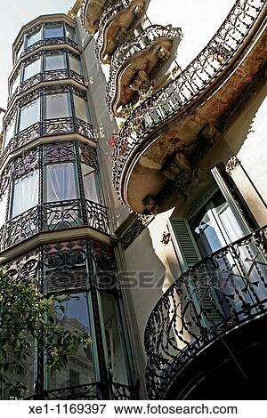 Art Nouveau, Barcelona, Catalonia, Spain View Large Photo Image Stock Photo - Art Nouveau, Barcelona, Catalonia, Spain. Fotosearch