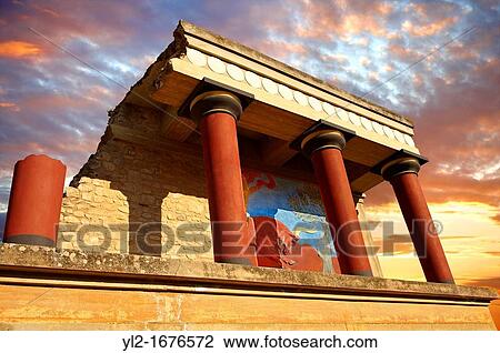 Arthur Evans reconstruction of the Nouth Propylaeum Knossos Minoan archaeological site, Crete View Large Photo Image Stock Image - Arthur Evans reconstruction of the Nouth Propylaeum Knossos Minoan archaeological site, Crete. Fotosearch