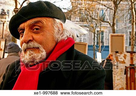 Artist, Montmartre, Paris, France. View Large Photo Image Stock Photo - Artist, Montmartre, Paris, France.. Fotosearch