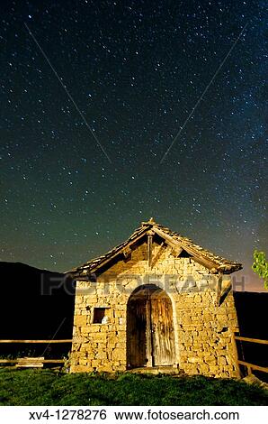 As? n de Broto typical agriculture house with stars at background Long exposure Huesca Aragon Spain View Large Photo Image Stock Photograph - As? n de Broto typical agriculture house with stars at background Long exposure Huesca Aragon Spain. Fotosearch