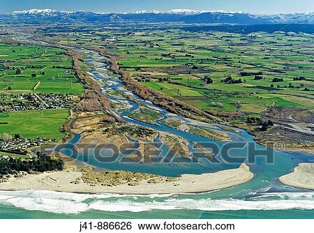 Ashley River mouth at Waikuku Beach Canterbury New Zealand View Large Photo Image Stock Photograph - Ashley River mouth at Waikuku Beach Canterbury New Zealand. Fotosearch