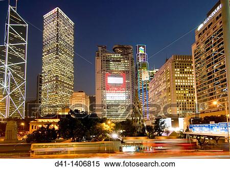 Asia, China, Hong Kong, Central, statue square dusk View Large Photo Image Stock Photography - Asia, China, Hong Kong, Central, statue square dusk. Fotosearch