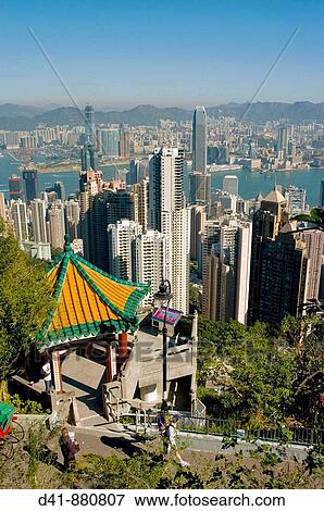 asia, china, hong kong, harbour skyline pagoda 2008 View Large Photo Image Stock Photo - asia, china, hong kong, harbour skyline pagoda 2008. Fotosearch