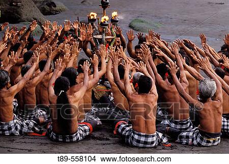 Asia, Indonesia, Bali, Kechak Ceremony View Large Photo Image Picture - Asia, Indonesia, Bali, Kechak Ceremony. Fotosearch