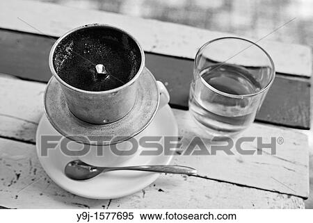 Asia, Vietnam, Ho Chi Minh City Saigon Typical vietnamese style Hot Cafe Milk View Large Photo Image Stock Photography - Asia, Vietnam, Ho Chi Minh City Saigon Typical vietnamese style Hot Cafe Milk. Fotosearch
