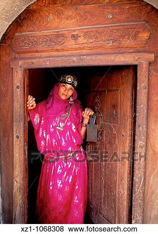 Stock Photo - Asia, Yemen, Yemenite woman traditional dressed. Fotosearch