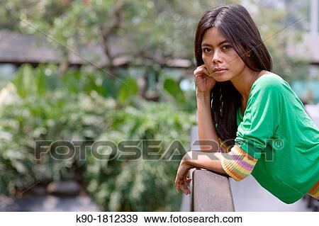 Stock Photo - Asian woman, Indonesia, Southeast Asia. Fotosearch