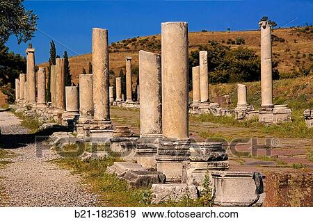 Asklepion medicinal sanctuary by Bergama, Izmir province, Turkey View Large Photo Image Stock Photo - Asklepion medicinal sanctuary by Bergama, Izmir province, Turkey. Fotosearch