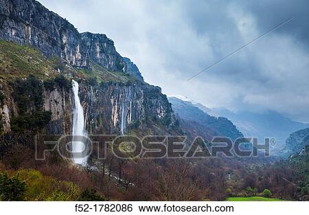 Ason Fall Collados del Ason Natural Park Soba Valley Cantabria Spain. View Large Photo Image Stock Photograph - Ason Fall Collados del Ason Natural Park Soba Valley Cantabria Spain.. Fotosearch