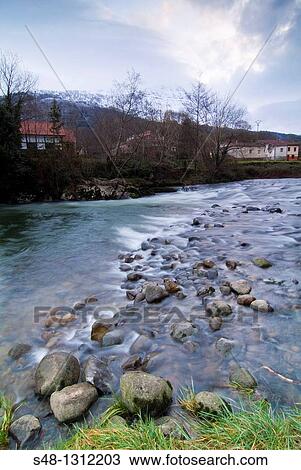 Ason River as it passes through Lastras, Cantabria, Spain View Large Photo Image Stock Image - Ason River as it passes through Lastras, Cantabria, Spain. Fotosearch