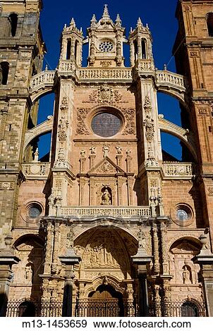 Astorga Cathedral, Le? n. Castilla y Le? n. Spain. View Large Photo Image Stock Photo - Astorga Cathedral, Le? n. Castilla y Le? n. Spain.. Fotosearch