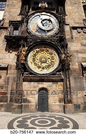 Astronomical clock on the Old Town City Hall, Staromestske Namesti (Old Town Square), Prague, Czech Republic View Large Photo Image Stock Photo - Astronomical clock on the Old Town City Hall, Staromestske Namesti (Old Town Square), Prague, Czech Republic. Fotosearch