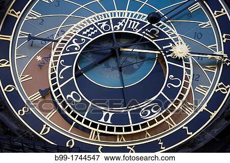 ASTRONOMICAL CLOCKFACE OLD TOWN HALL STAROMESTSKE NAMESTI PRAGUE CZECH REPUBLIC View Large Photo Image Stock Photo - ASTRONOMICAL CLOCKFACE OLD TOWN HALL STAROMESTSKE NAMESTI PRAGUE CZECH REPUBLIC. Fotosearch