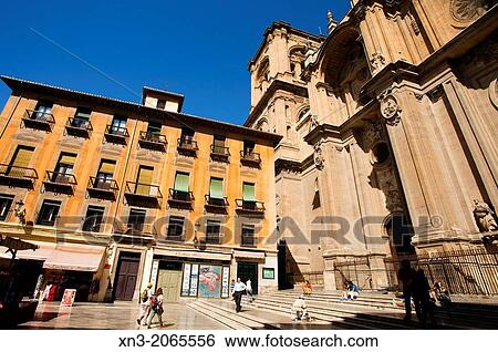 At right Cathedral, Pasiegas Square, Plaza de las Pasiegas, Granada, Andalusia, Spain, Europe. View Large Photo Image Stock Photograph - At right Cathedral, Pasiegas Square, Plaza de las Pasiegas, Granada, Andalusia, Spain, Europe.. Fotosearch
