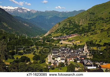 At right Salard village In background Gessa village, Aran Valley, Pyrenees, Lleida province, Catalonia, Spain View Large Photo Image Stock Photography - At right Salard village In background Gessa village, Aran Valley, Pyrenees, Lleida province, Catalonia, Spain. Fotosearch