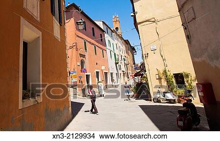 At right Via Donnoli Street, Montalcino, Val dOrcia, or Valdorcia, Siena Province, Tuscany, Italy, Europe. View Large Photo Image Picture - At right Via Donnoli Street, Montalcino, Val dOrcia, or Valdorcia, Siena Province, Tuscany, Italy, Europe.. Fotosearch