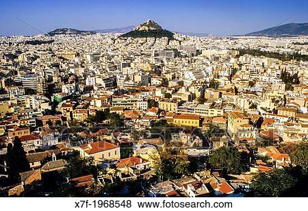 Athens as Seen from the Acropolis, Athens, Greece, Europe. View Large Photo Image Stock Photo - Athens as Seen from the Acropolis, Athens, Greece, Europe.. Fotosearch