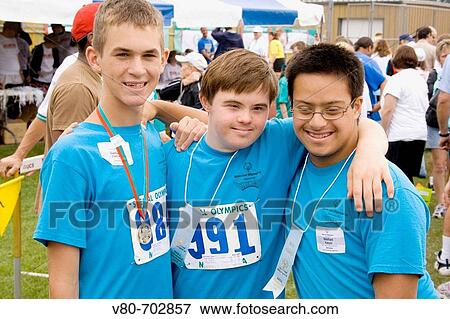 Athletes posing for photographer at award ceremony, Special Olympics, U of M Bierman Athletic Complex, Minneapolis, Minnesota, USA View Large Photo Image Stock Photo - Athletes posing for photographer at award ceremony, Special Olympics, U of M Bierman Athletic Complex, Minneapolis, Minnesota, USA. Fotosearch