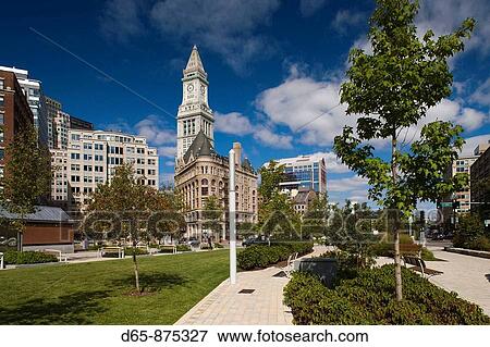 Atlantic Avenue Greenway and Customs House, Boston, Massachusetts, USA View Large Photo Image Stock Photo - Atlantic Avenue Greenway and Customs House, Boston, Massachusetts, USA. Fotosearch