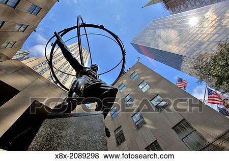 Atlas statue in front of Rockefeller Center, New York City, USA. View Large Photo Image Stock Photo - Atlas statue in front of Rockefeller Center, New York City, USA.. Fotosearch