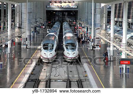 Picture - Atocha train station Madrid Spain. Fotosearch