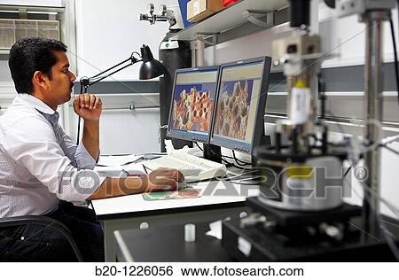 Stock Photograph - Atomic Force Microscope (AFM), Materials Physics Center. Fotosearch