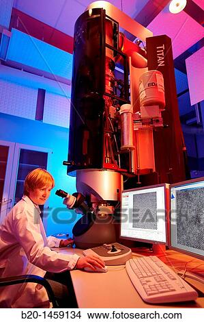 Atomic resolution imaging using TEM, High-Resolution Transmission Electron Microscopy Laboratory HR-TEM, Nano-scale materials characterization, Real-time observation of nano-scale phenomena, CIC nanoGUNE, Nanoscience Cooperative Research Center View Large Photo Image Picture - Atomic resolution imaging using TEM, High-Resolution Transmission Electron Microscopy Laboratory HR-TEM, Nano-scale materials characterization, Real-time observation of nano-scale phenomena, CIC nanoGUNE, Nanoscience Cooperative Research Center. Fotosearch