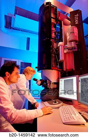 Atomic resolution imaging using TEM, High-Resolution Transmission Electron Microscopy Laboratory HR-TEM, Nano-scale materials characterization, Real-time observation of nano-scale phenomena, CIC nanoGUNE, Nanoscience Cooperative Research Center View Large Photo Image Stock Image - Atomic resolution imaging using TEM, High-Resolution Transmission Electron Microscopy Laboratory HR-TEM, Nano-scale materials characterization, Real-time observation of nano-scale phenomena, CIC nanoGUNE, Nanoscience Cooperative Research Center. Fotosearch