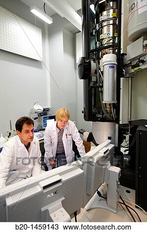 Atomic resolution imaging using TEM, High-Resolution Transmission Electron Microscopy Laboratory HR-TEM, Nano-scale materials characterization, Real-time observation of nano-scale phenomena, CIC nanoGUNE, Nanoscience Cooperative Research Center View Large Photo Image Stock Image - Atomic resolution imaging using TEM, High-Resolution Transmission Electron Microscopy Laboratory HR-TEM, Nano-scale materials characterization, Real-time observation of nano-scale phenomena, CIC nanoGUNE, Nanoscience Cooperative Research Center. Fotosearch