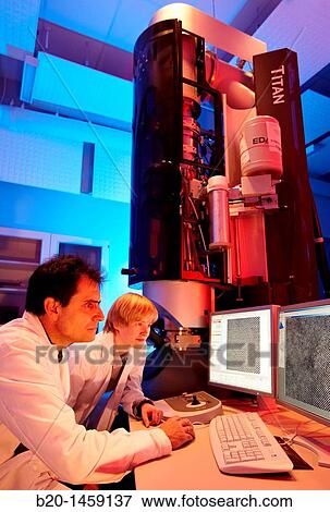 Atomic resolution imaging using TEM, High-Resolution Transmission Electron Microscopy Laboratory HR-TEM, Nano-scale materials characterization, Real-time observation of nano-scale phenomena, CIC nanoGUNE, Nanoscience Cooperative Research Center View Large Photo Image Stock Photo - Atomic resolution imaging using TEM, High-Resolution Transmission Electron Microscopy Laboratory HR-TEM, Nano-scale materials characterization, Real-time observation of nano-scale phenomena, CIC nanoGUNE, Nanoscience Cooperative Research Center. Fotosearch