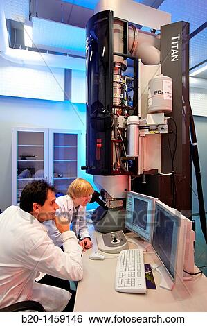 Atomic resolution imaging using TEM, High-Resolution Transmission Electron Microscopy Laboratory HR-TEM, Nano-scale materials characterization, Real-time observation of nano-scale phenomena, CIC nanoGUNE, Nanoscience Cooperative Research Center View Large Photo Image Stock Photograph - Atomic resolution imaging using TEM, High-Resolution Transmission Electron Microscopy Laboratory HR-TEM, Nano-scale materials characterization, Real-time observation of nano-scale phenomena, CIC nanoGUNE, Nanoscience Cooperative Research Center. Fotosearch