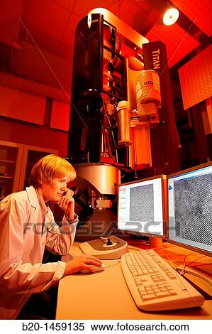 Atomic resolution imaging using TEM, High-Resolution Transmission Electron Microscopy Laboratory HR-TEM, Nano-scale materials characterization, Real-time observation of nano-scale phenomena, CIC nanoGUNE, Nanoscience Cooperative Research Center View Large Photo Image Stock Photography - Atomic resolution imaging using TEM, High-Resolution Transmission Electron Microscopy Laboratory HR-TEM, Nano-scale materials characterization, Real-time observation of nano-scale phenomena, CIC nanoGUNE, Nanoscience Cooperative Research Center. Fotosearch