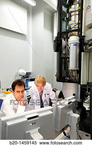 Atomic resolution imaging using TEM, High-Resolution Transmission Electron Microscopy Laboratory HR-TEM, Nano-scale materials characterization, Real-time observation of nano-scale phenomena, CIC nanoGUNE, Nanoscience Cooperative Research Center View Large Photo Image Stock Photography - Atomic resolution imaging using TEM, High-Resolution Transmission Electron Microscopy Laboratory HR-TEM, Nano-scale materials characterization, Real-time observation of nano-scale phenomena, CIC nanoGUNE, Nanoscience Cooperative Research Center. Fotosearch